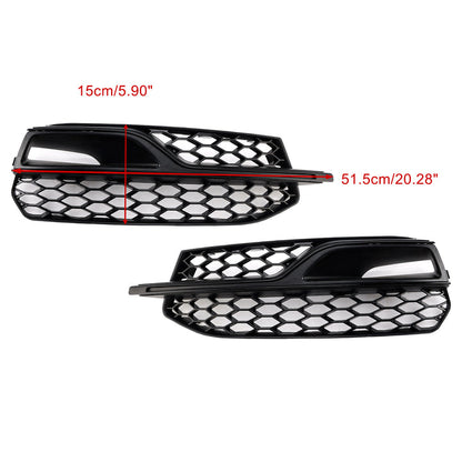 2013-2016 Audi S3 8V Honeycomb Lower Grille 8V3807681L 8V3807681K Front Bumper Fog Light Cover Black Grill
