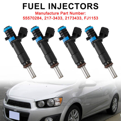 2012-2015 Chevrolet Sonic 1.8L Fuel Injectors 55570284 2173433 FJ1153