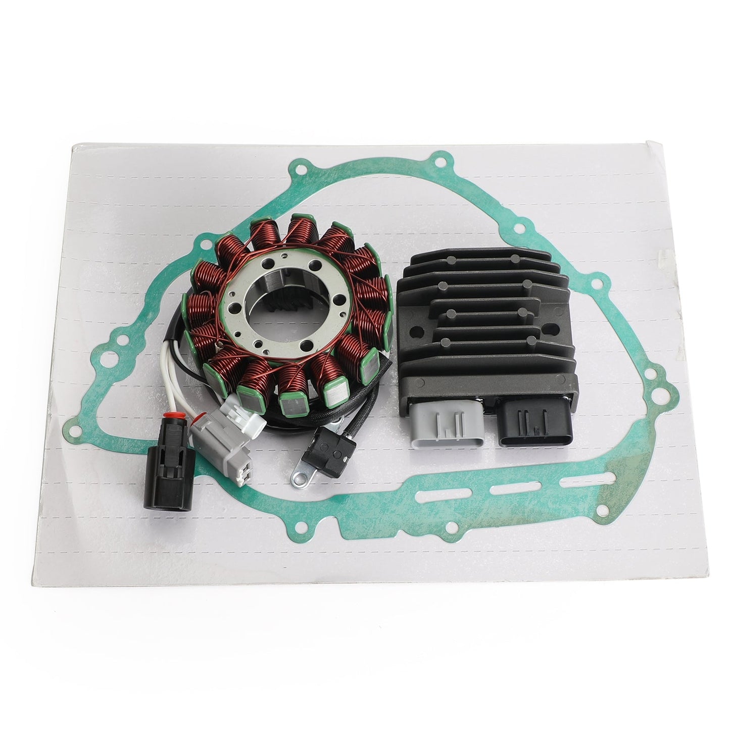2008-2013 Yamaha YXR700F Rhino 700 5B4-81410-00 Magneto Stator+Voltage Rectifier+Gasket