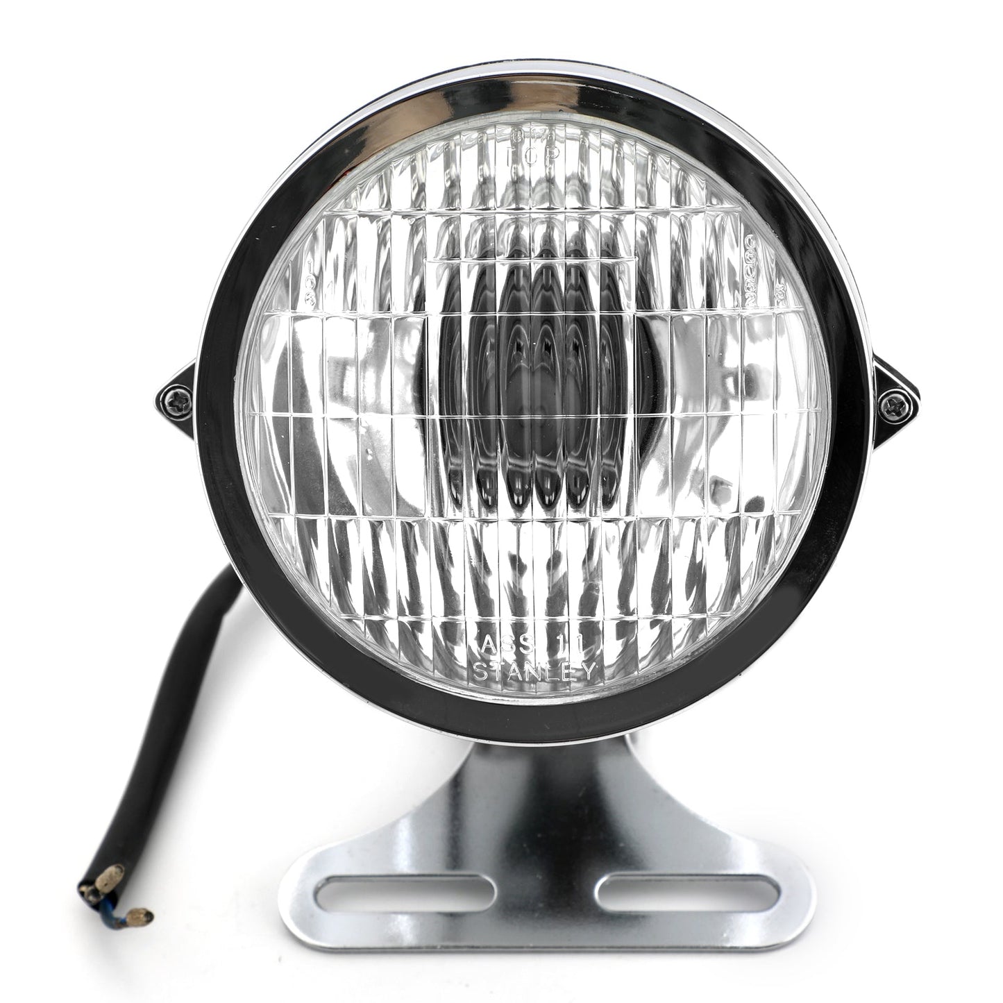 Phare avant chromé Bullet 4 3/4" pour moto Chopper Bobber Custom