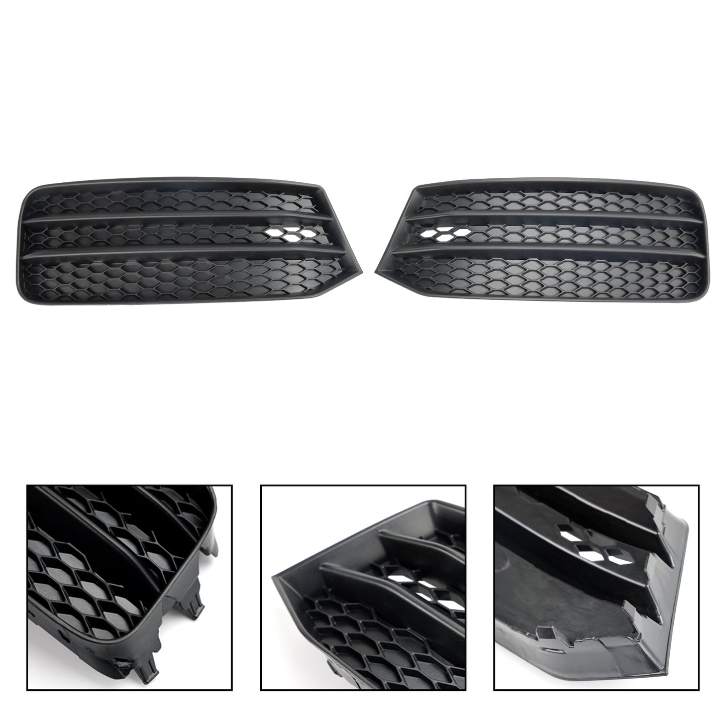 2015-2018 Audi A1 8X 2PCS Grille 8XA807681B 8XA807682B Front Bumper Fog Light Cover Grill