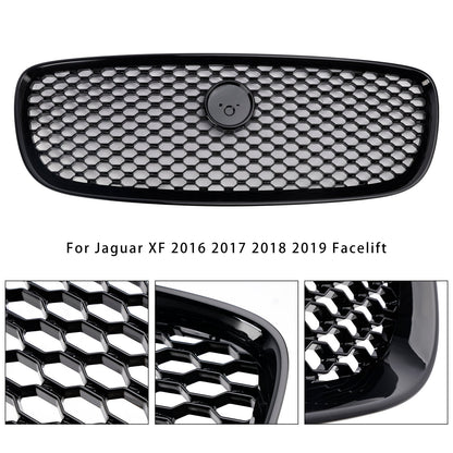 2016 2017 2018 2019 Jaguar XF Front Black Grill Air Intake Radiator XF-R Style Mesh Grille