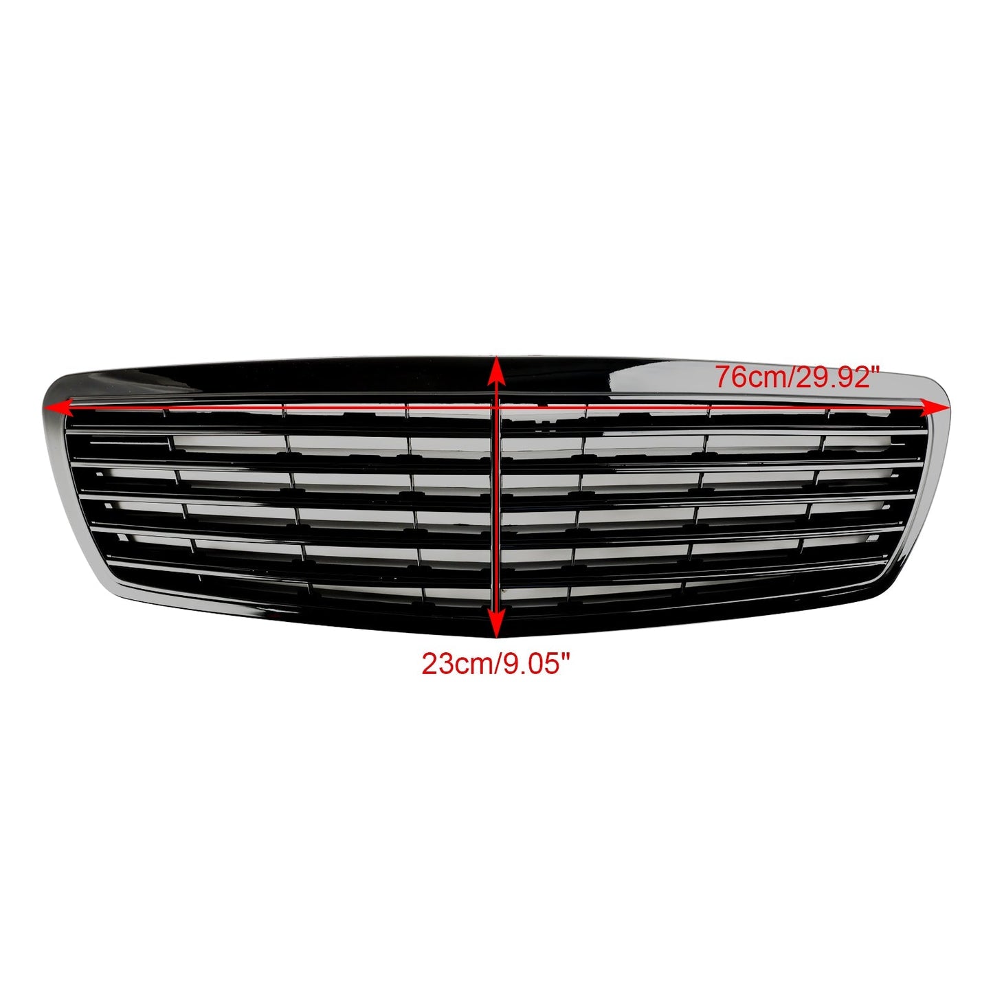 2002-2006 Mercedes-Benz W211 E-Class E320 E350 E500 E55 Front Grill Glossy Black Grille