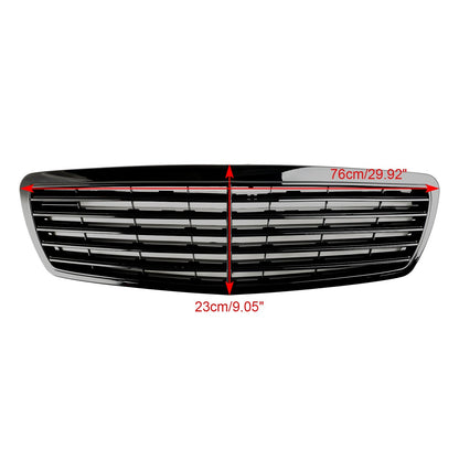 2002-2006 Mercedes-Benz W211 E-Class E320 E350 E500 E55 Front Grill Glossy Black Grille