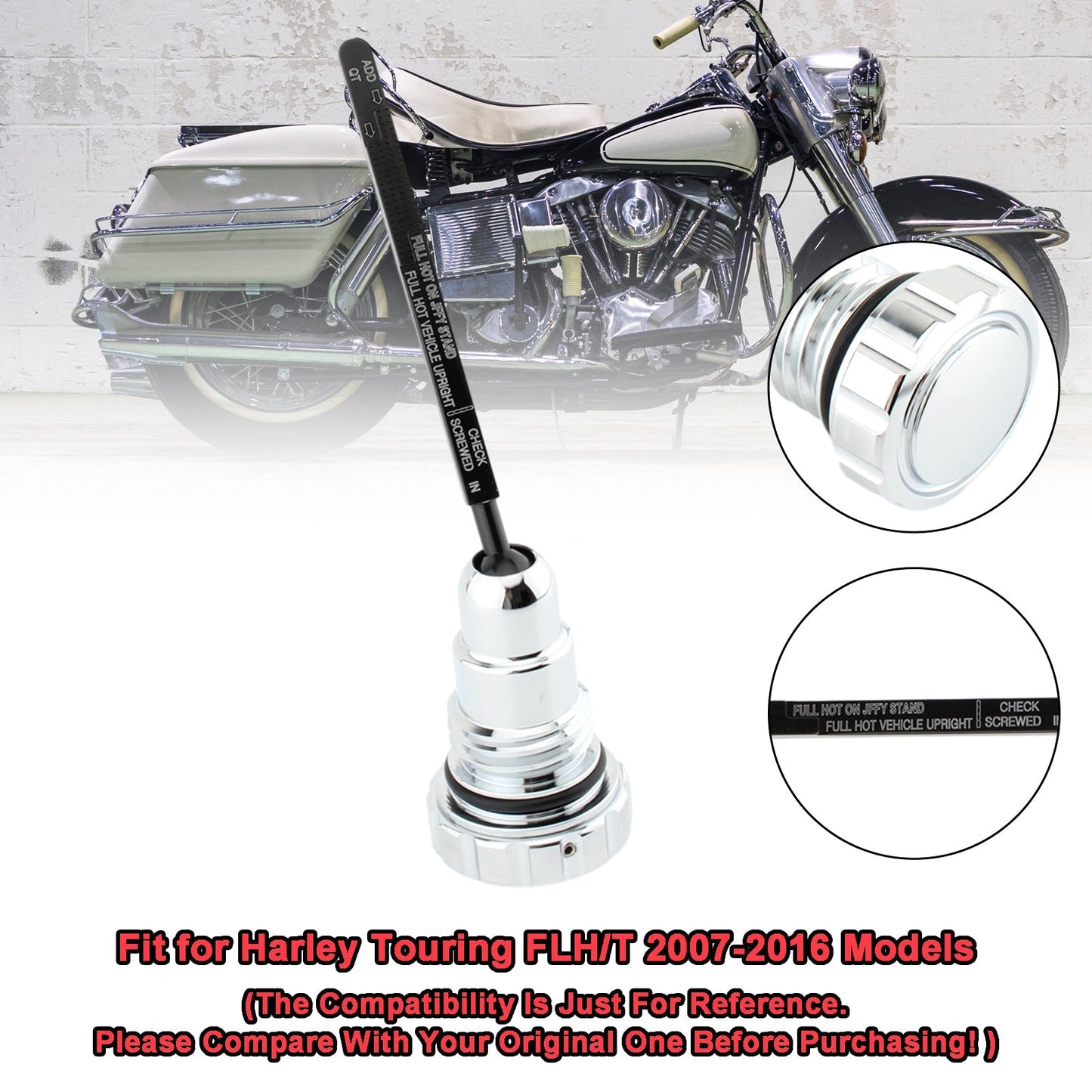 2007-2016 Harley Touring FLH/T Oil Dipstick Tank Cap Plug