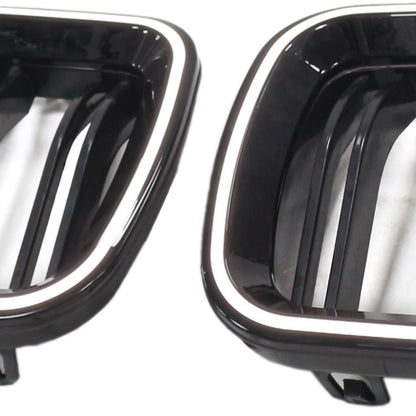 01.2009-10.2016 BMW 5-Series F10 Kidney Bumper Grill Grille Gloss Black 51137203649 51137203650