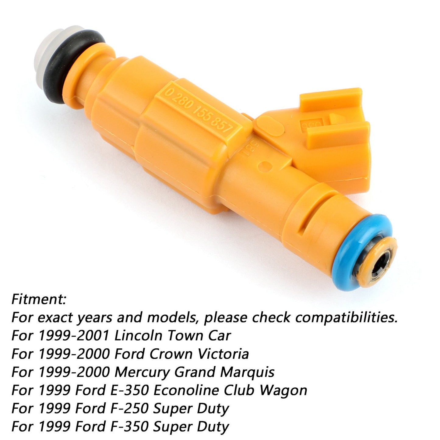 Set of 8 Fuel Injectors 0280155857 Ford 4.6 Lincoln Town 822-11154 0280155857