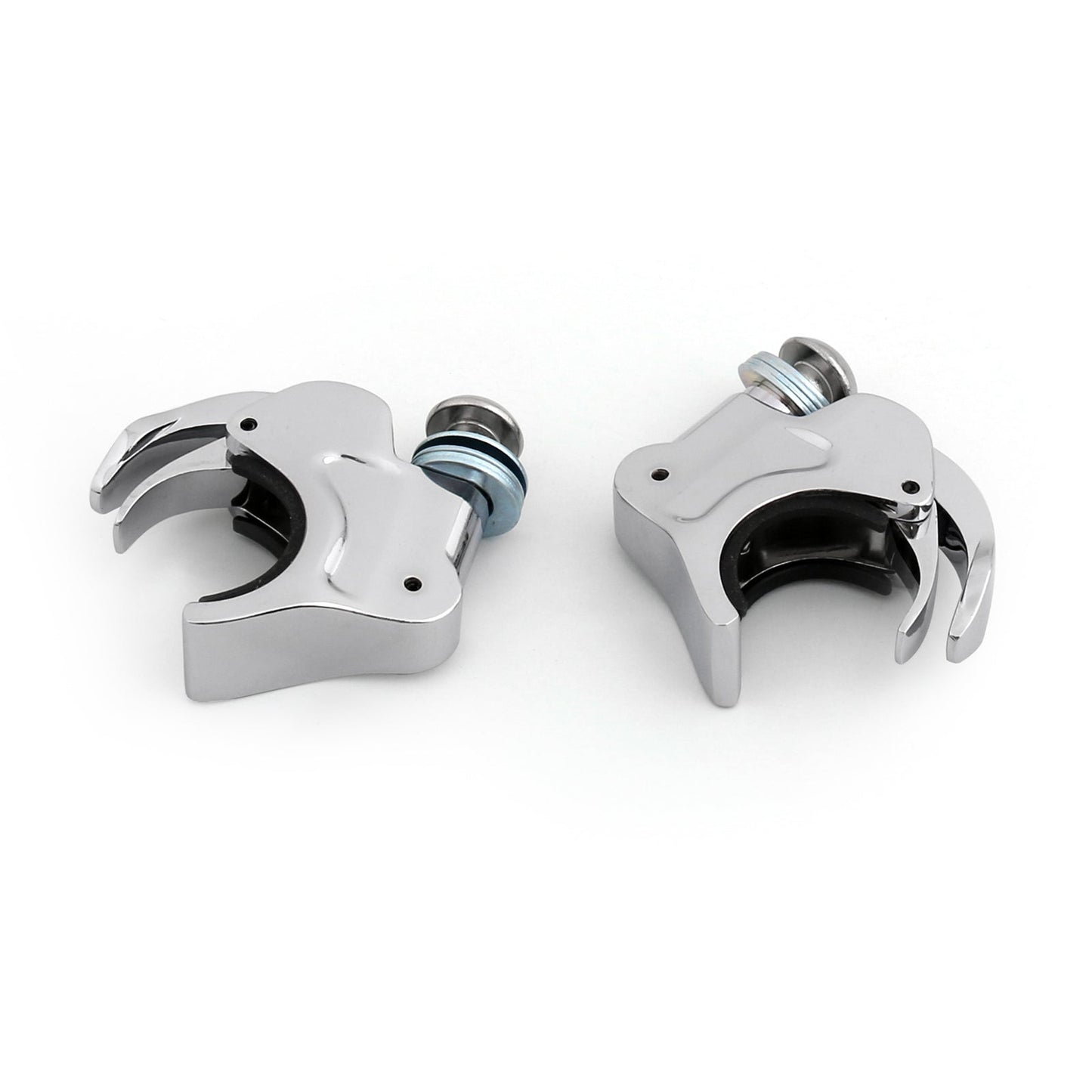 Colliers de serrage chromés pour pare-brise 39 mm pour Harley Dyna Sportster XL 883 1200