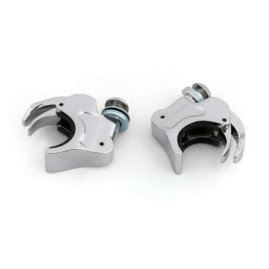 Colliers de serrage chromés pour pare-brise 39 mm pour Harley Dyna Sportster XL 883 1200