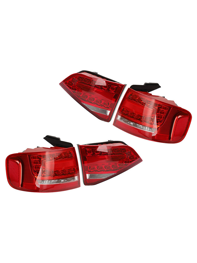 2009-2012 Audi A4 S4 Sedan A4 4PCS Outer+Inner Trunk LED Tail Light Lamp 8K5945093K 8K5945096K