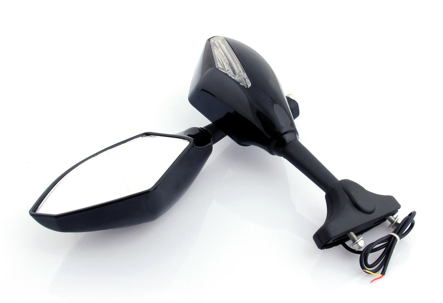 Rétroviseurs LED universels pour motos, clignotants, pour Honda, Kawasaki, Suzuki et Yamaha