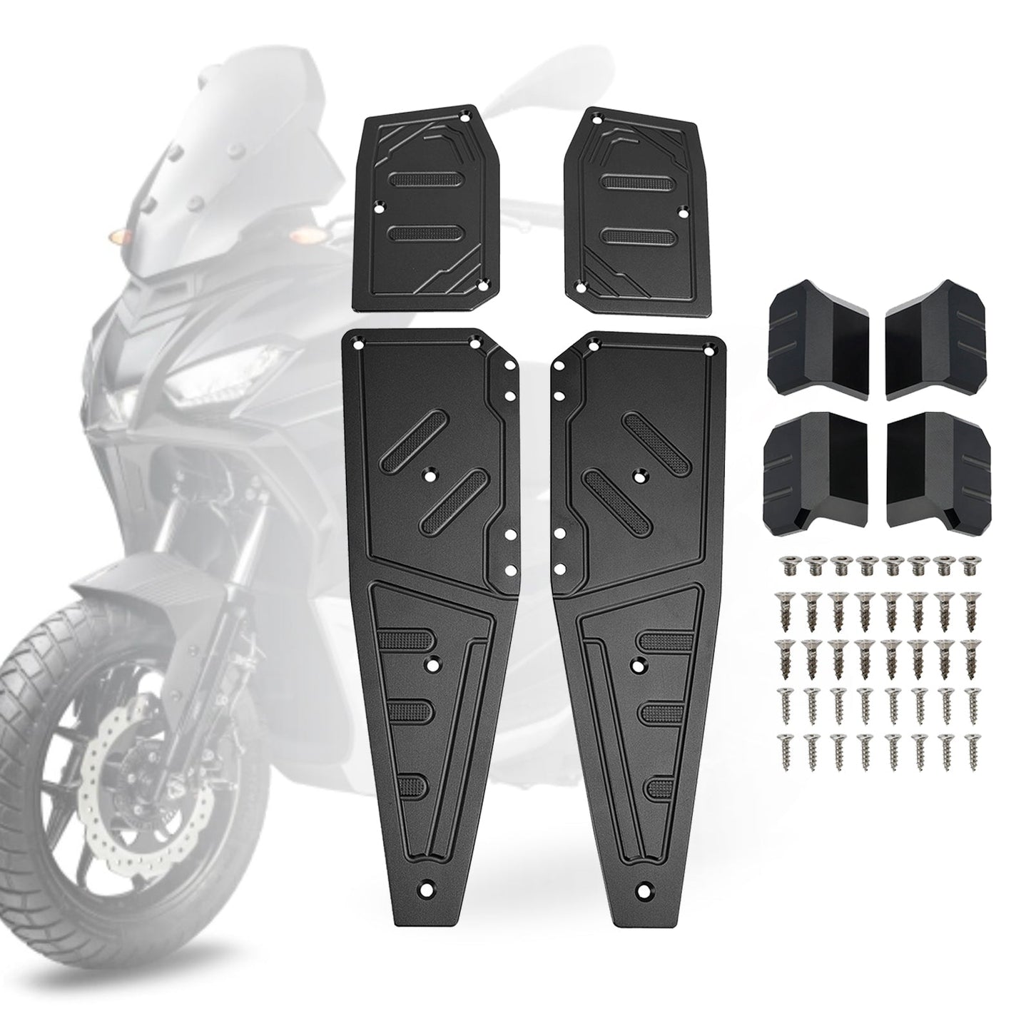 22-23 Aprilia SR GT200 SR GT125 Reposapiés Negro Almohadilla Reposapiés Placa Pedal