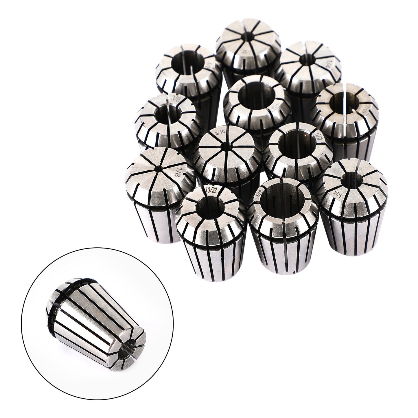 Jeu de 12 pinces à ressort ER25 pour fraiseuse CNC, tour, outil de gravure, acier