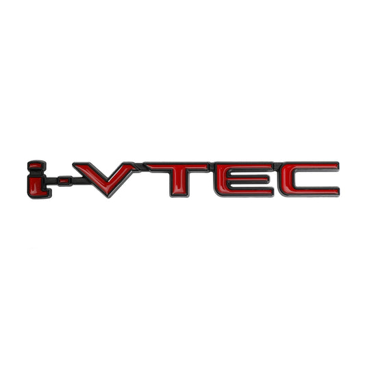 Emblème 3D en métal pour coffre de voiture i-VTEC, autocollant pour aile arrière Turbo, rouge et noir
