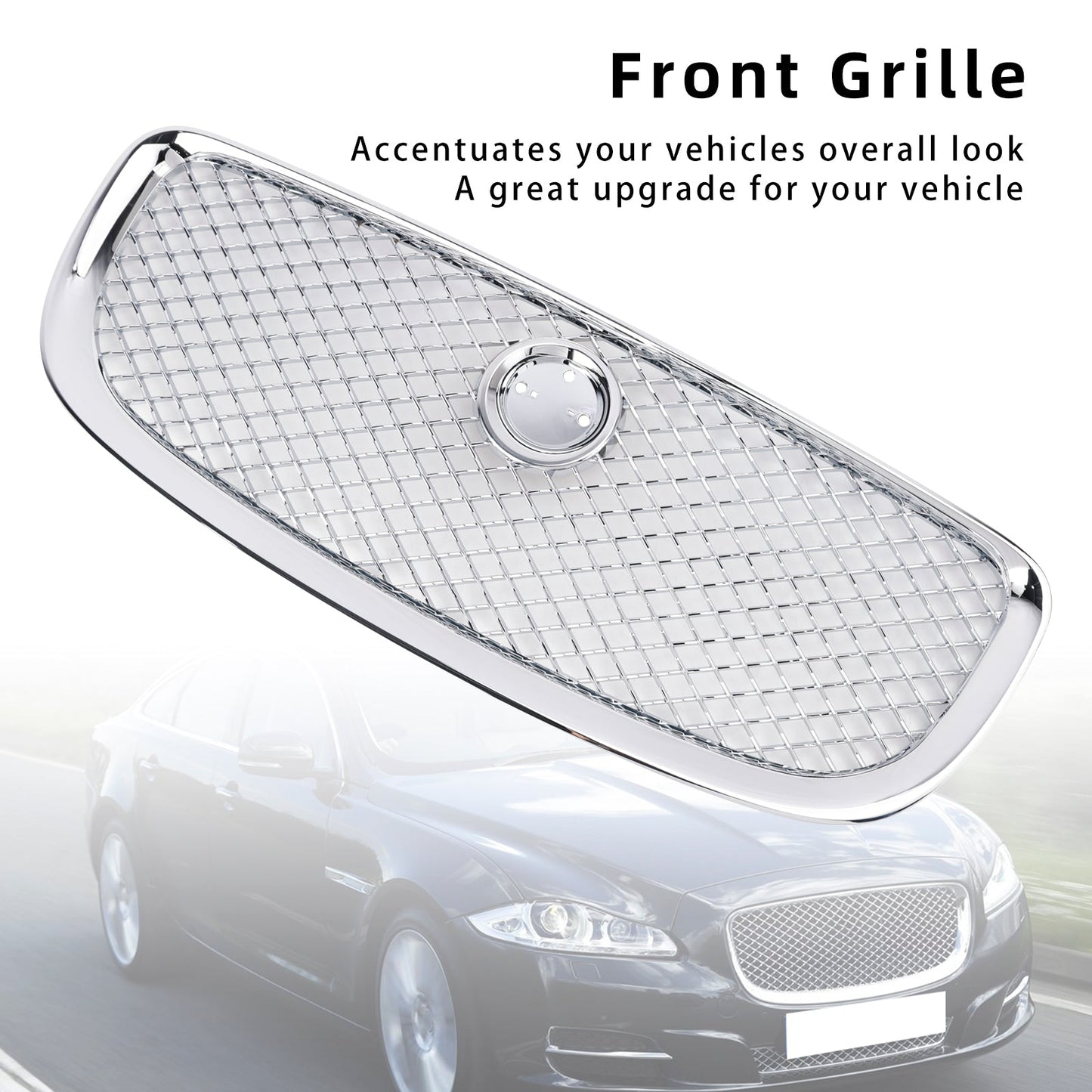 2010-2015 Jaguar XJ Chrome Front Bumper Grill Grille