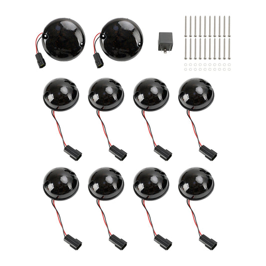 Kit de 10 feux arrière antibrouillard à LED fumés pour Land Rover Defender 90/110 (1983-1990)