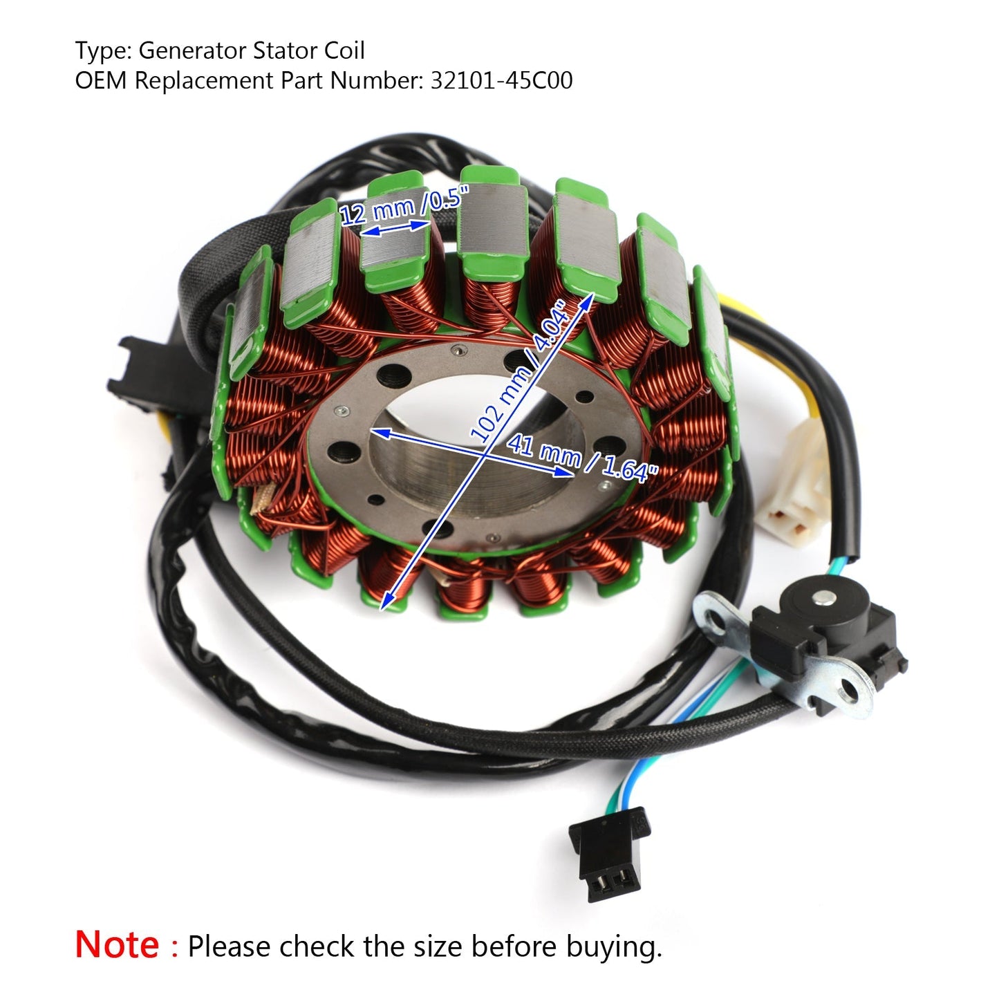 Generator Stator Coil For For Suzuki VS800 Intruder 800 VS800GL '98-'09 32101-45C00