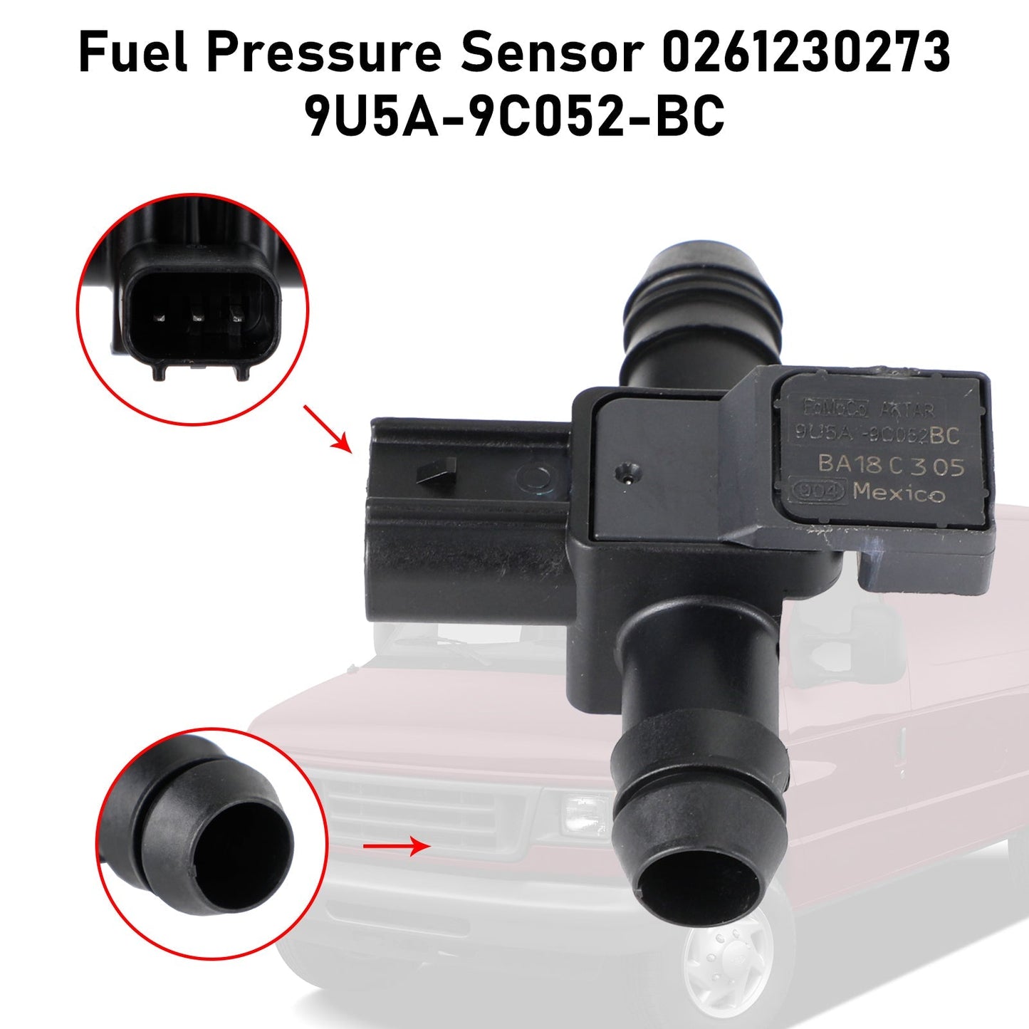 Sensor de presión de combustible 9U5A-9C052-BC para Ford Crown Victoria 2006-2010 0261230273