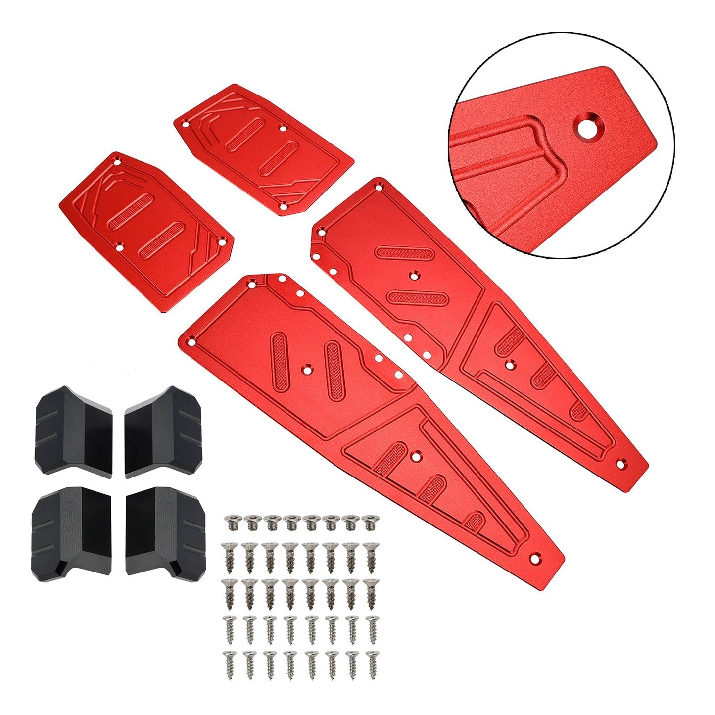 22-23 Aprilia SR GT200 SR GT125 Reposapiés Rojo Almohadilla de Reposapiés Placa de Pedal