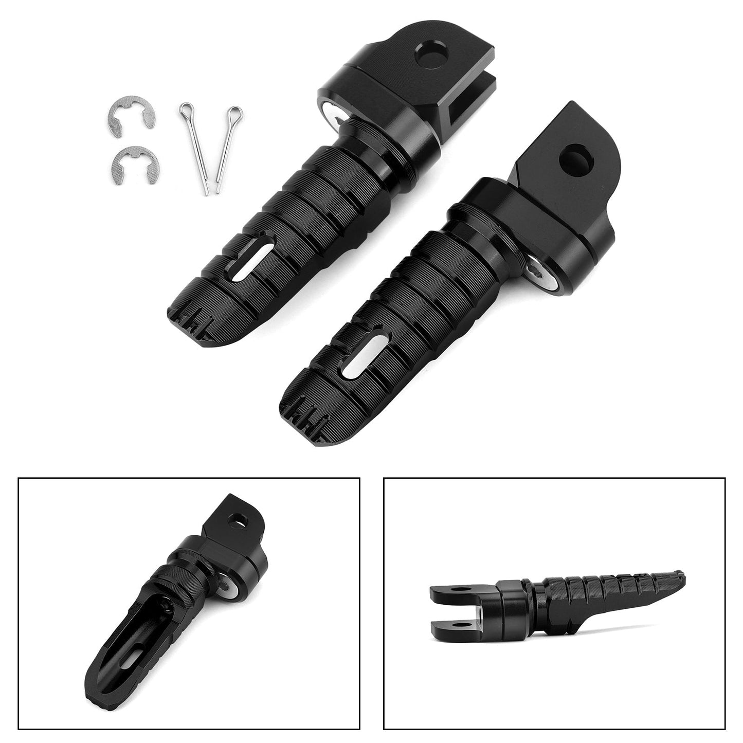 Repose-pieds avant pour Honda VTR250 09-13 VFR800F MSX125 GROM125 14-19 CBR1000RR 04-19 CB900F 02-07 Noir