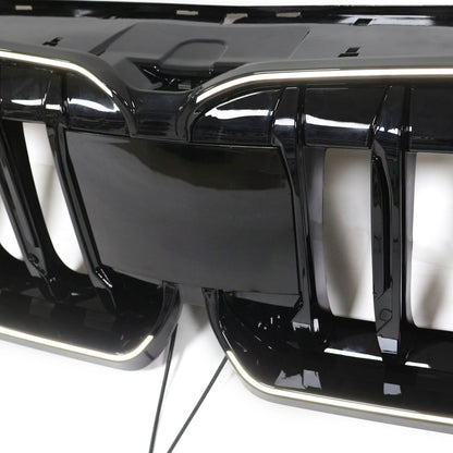 2023-2024 Gloss Black Front Bumper Kidney Grill Grille Fit BMW X1 U11 U12