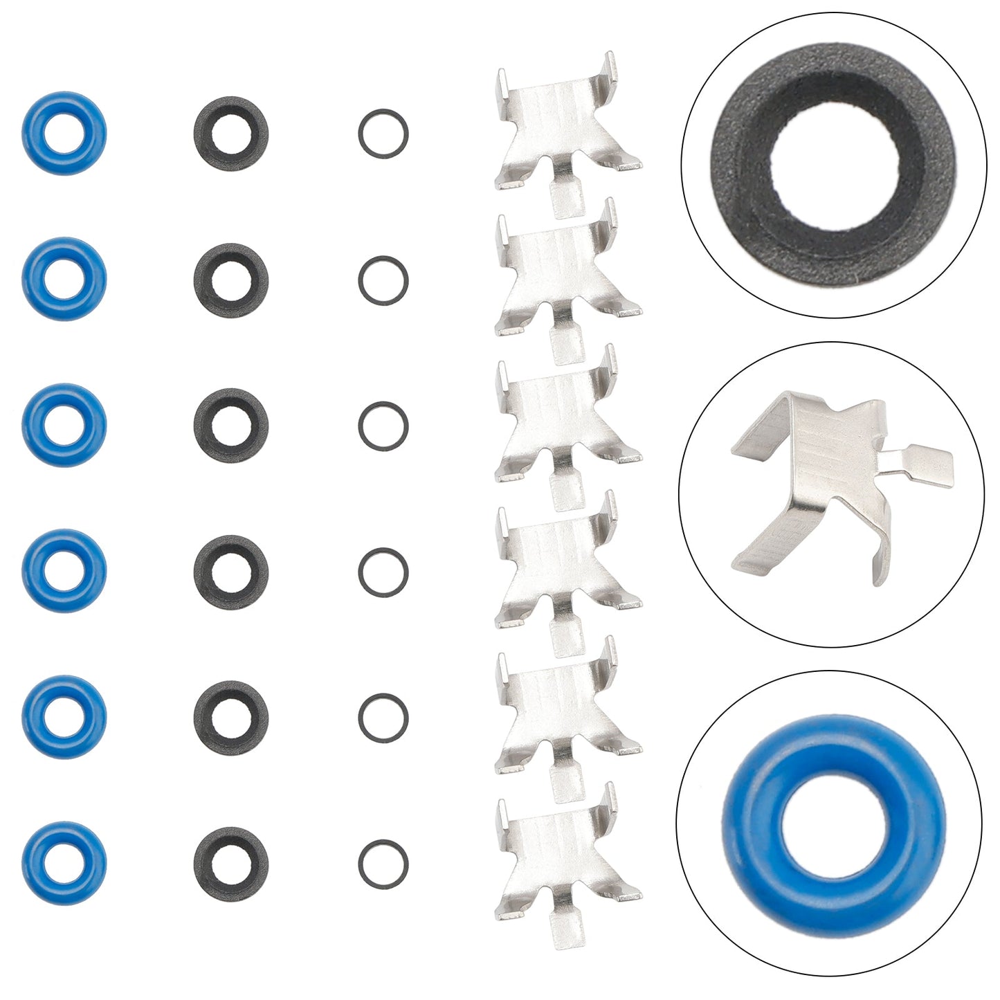 Kit de joint de réparation d'injecteur de carburant 6 pièces pour Ford F150 3,5 L Turbo EcoBoost 2011-2016 BL3Z9F593B CM5202
