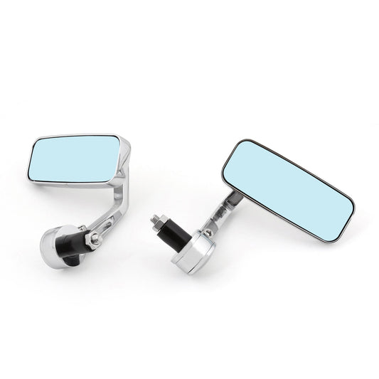 Rétroviseur universel chromé pour guidon de moto de 22,2 cm (7/8 po) et 2,5 cm (1 po).