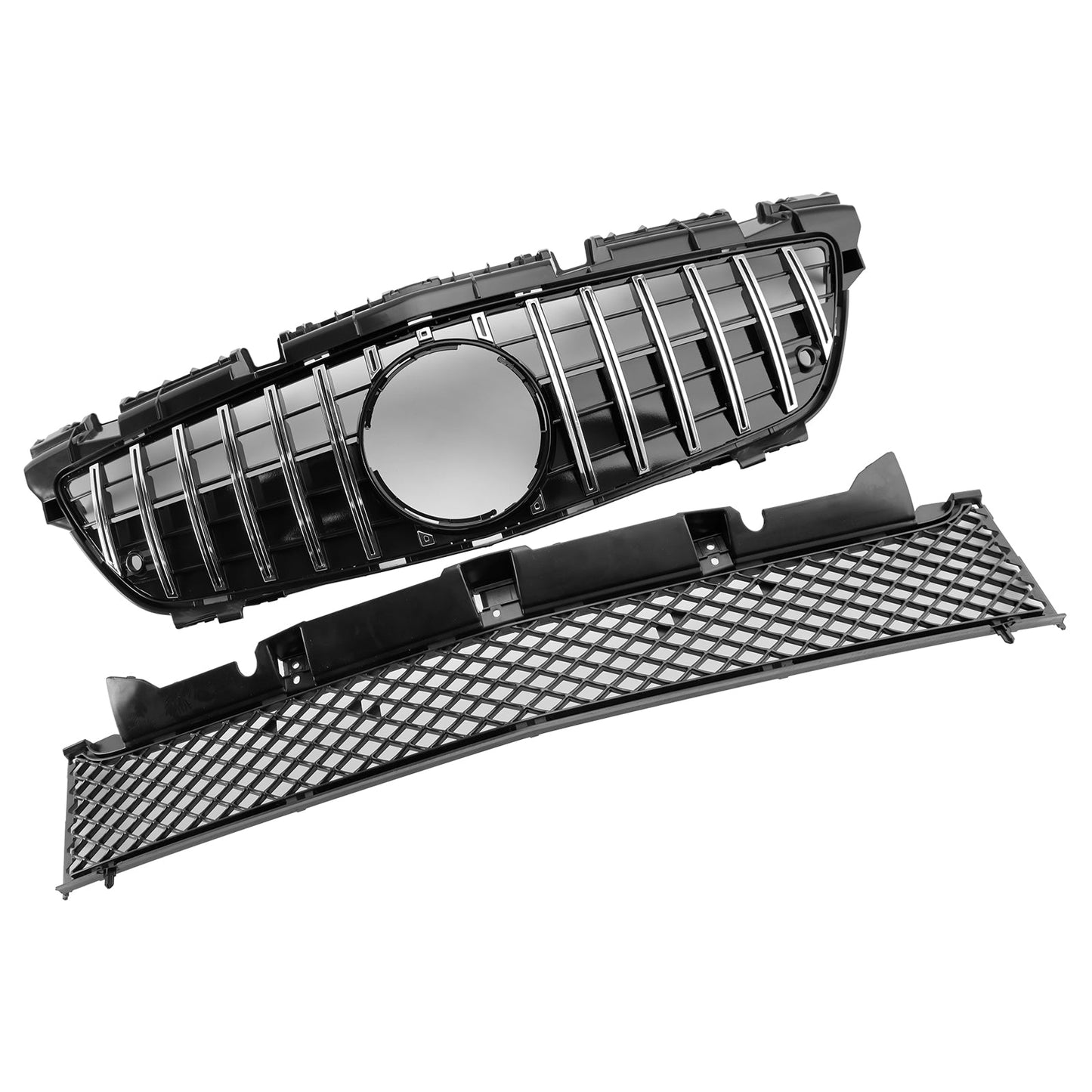 2011-2016 Mercedes-Benz SLK-Class R172 SLK55 Chrome Front Upper Lower Grille A1728880160