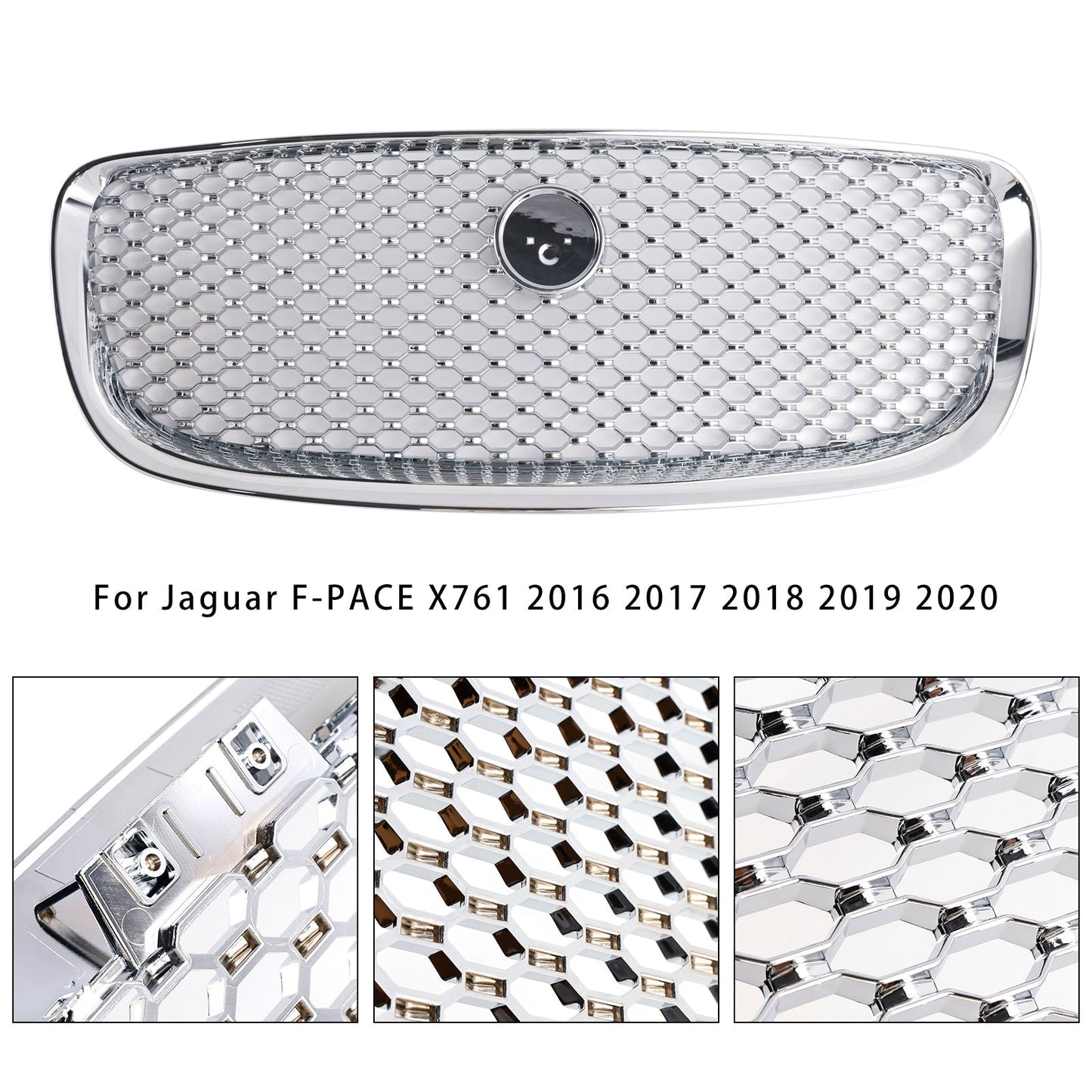 2016-2020 Jaguar F-Pace X761 Chrome Front Bumper Grill Grille