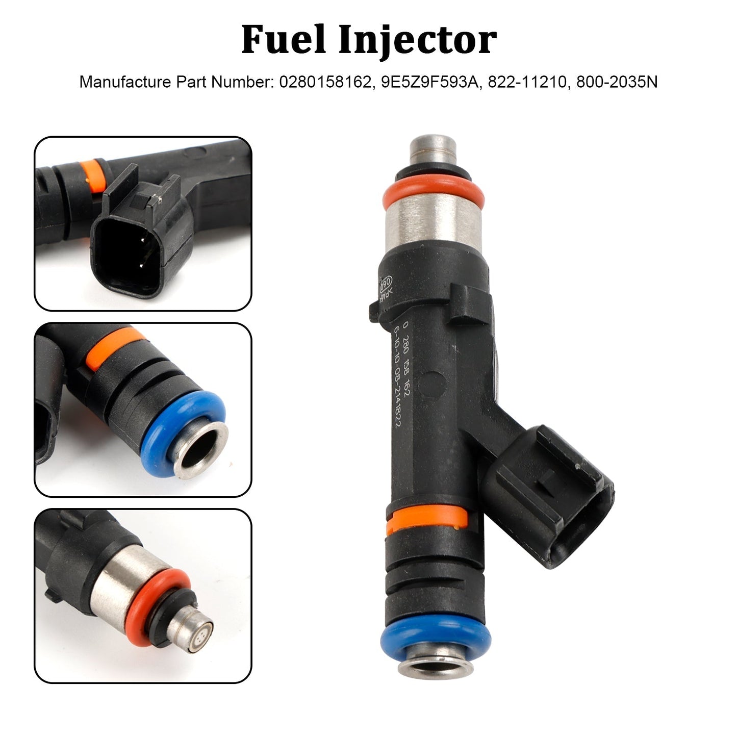 2010-2019 Ford Fusion 2.5L Fuel Injector 0280158162 9E5Z9F593A 822-11210 800-2035N