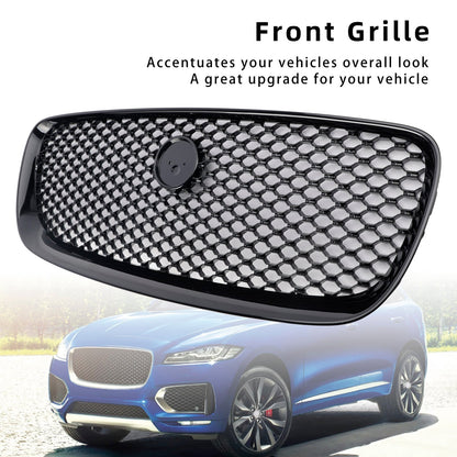 2016-2020 Jaguar F-PACE X761 Gloss Black Grille Front Bumper Replacement Mesh Grill