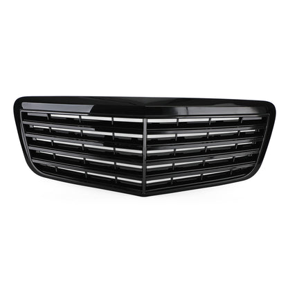2007-2009 Mercedes Benz E-Class W211 E350 E500 E63 Front Bumper Grille Gloss Black Grill