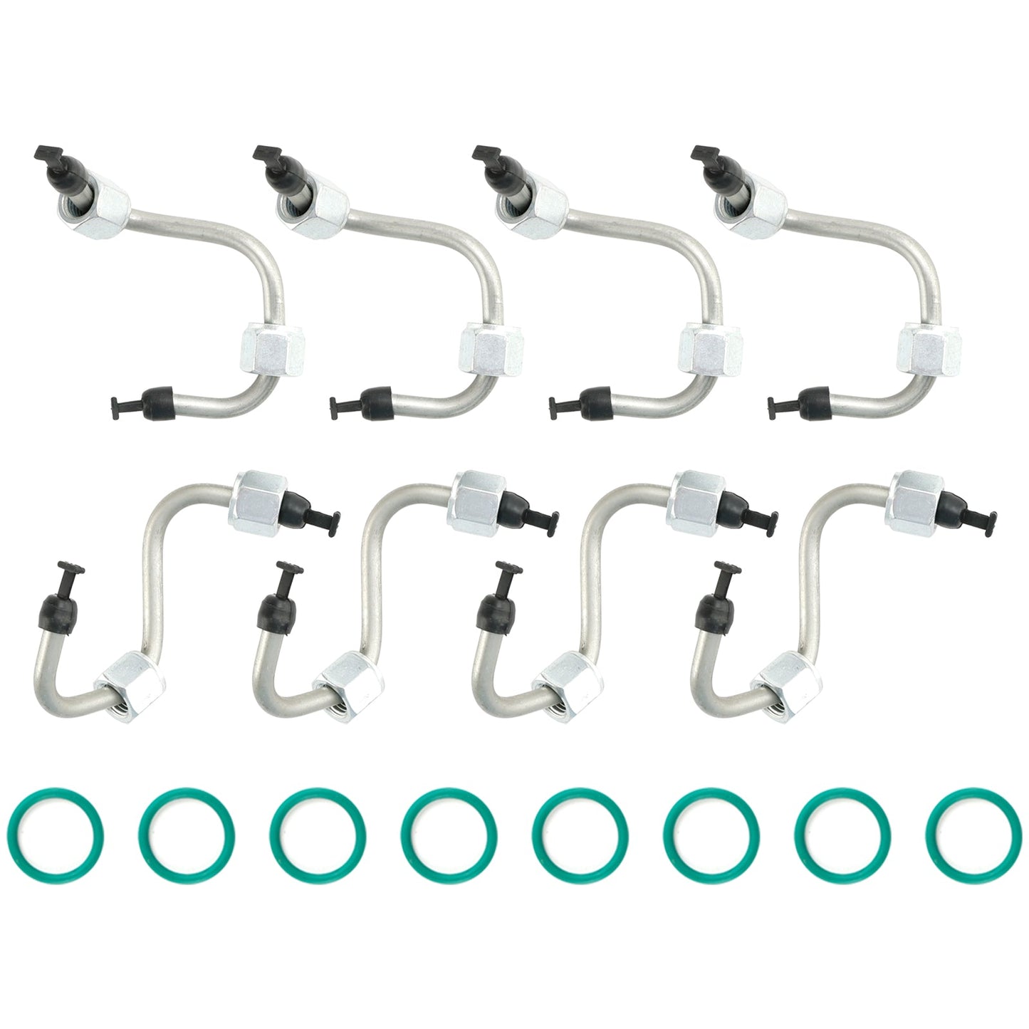 Kit d'installation d'injecteur de carburant 8 pièces avec conduite d'injecteur 8C3Z9229A pour Ford F-250 F-350 F-450 F-550 Super Duty V8 391 6,4 L 2008-2010