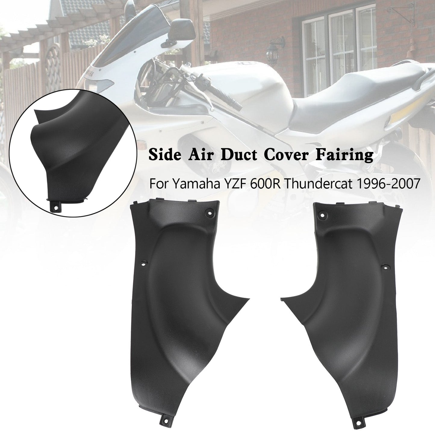 Carénage de couvercle de conduit d'air latéral pour Yamaha YZF600 R Thundercat 1996-2007