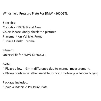 Motorcycle Windshield Windscreen Plating Pressure Plate For BMW K1600GTL