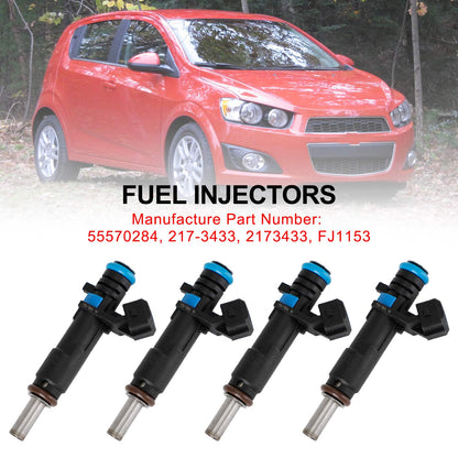 Fuel Injectors 55570284 2173433 FJ1153 Fit 2011-2015 Chevrolet Cruze Sonic 1.8L