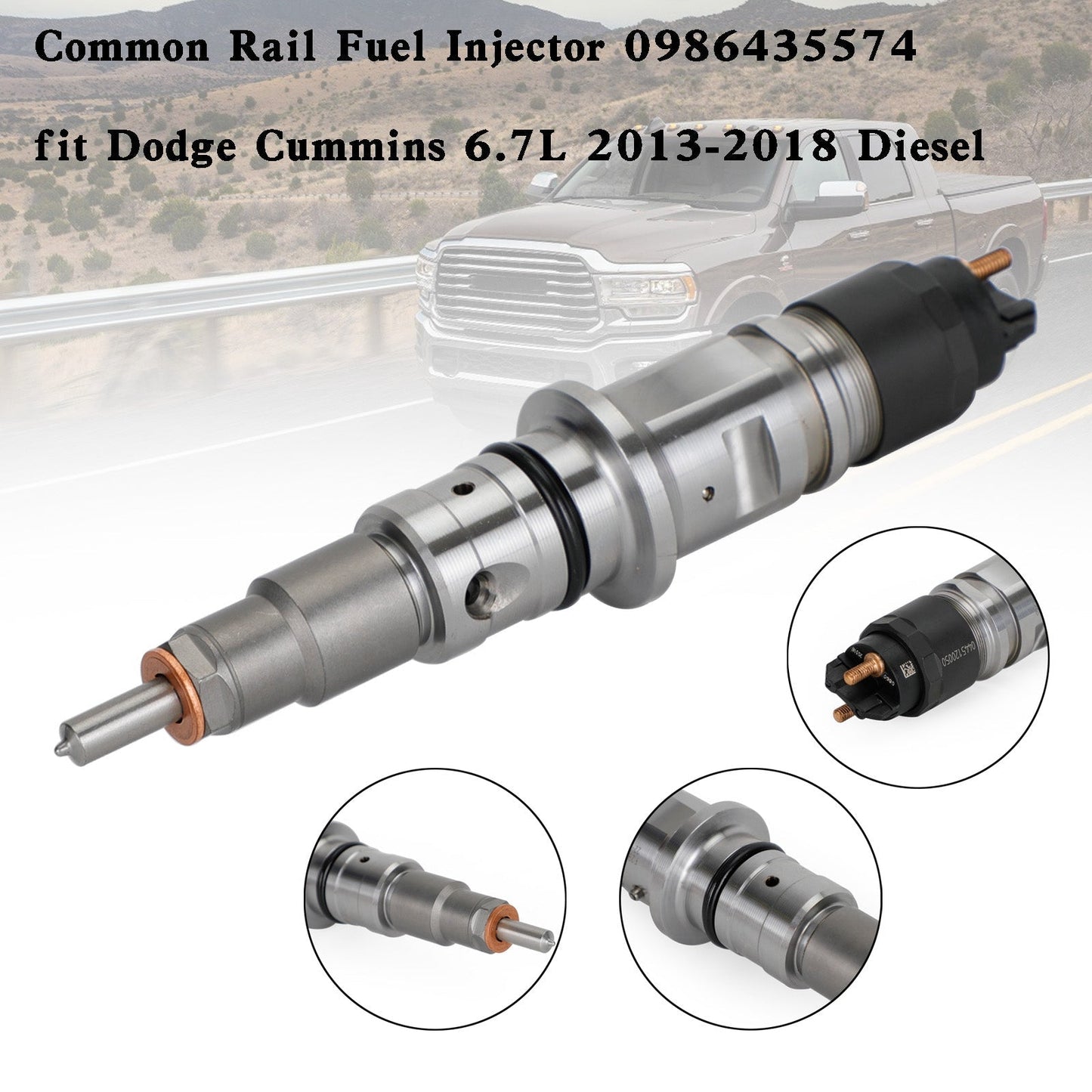 2013-2018 Dodge Ram 2500 3500 Pickup 6.7L Common Rail Fuel Injector 0986435574 68210105AA 68210512AA