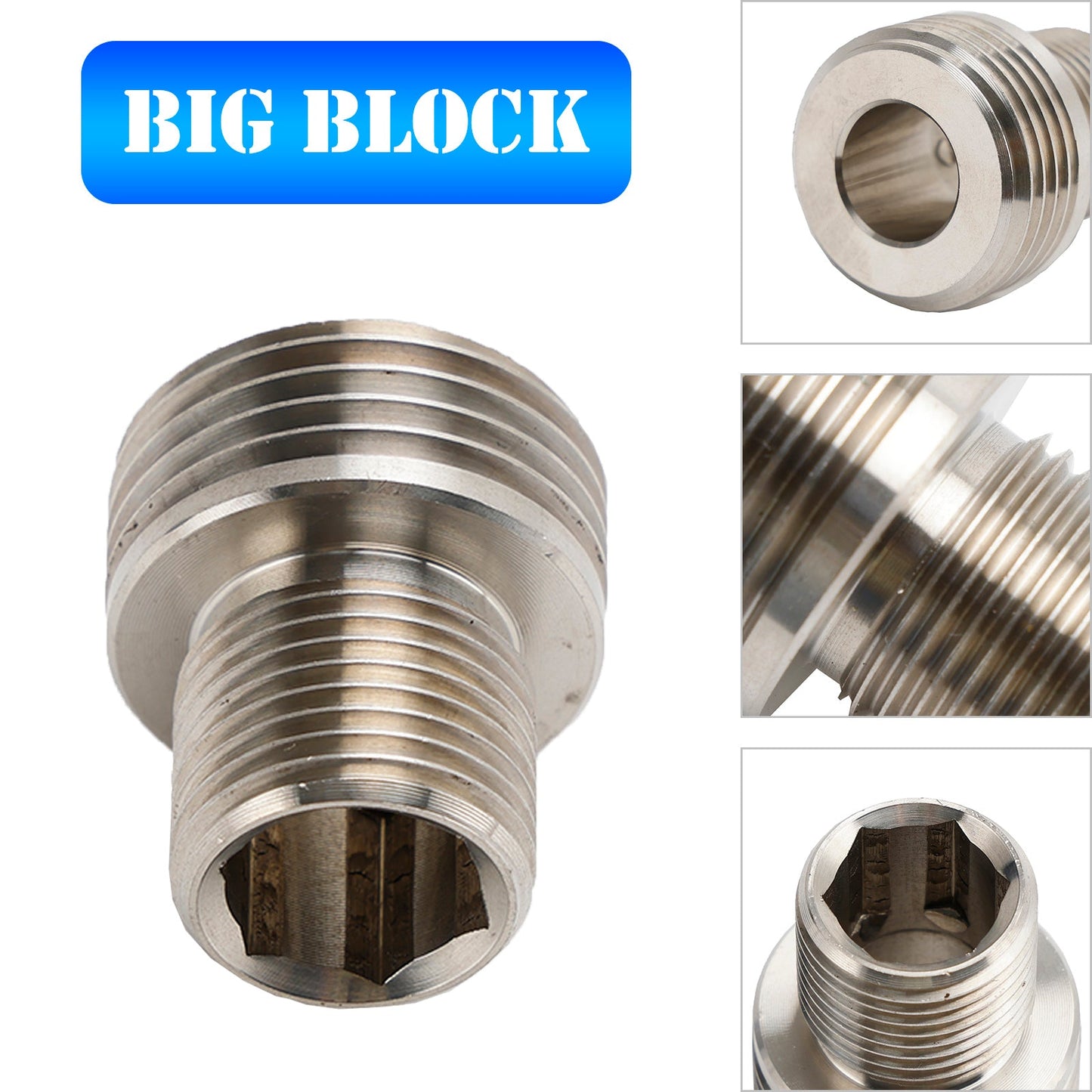 For Ford Big Block Oil Filter Insert Adapter BBF 429 460 385 series 400M