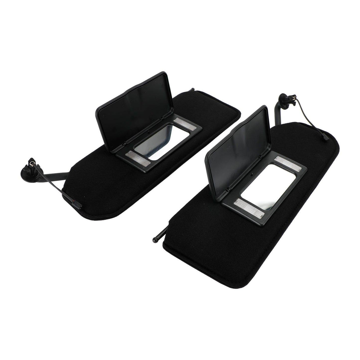 Paire de pare-soleil noirs avec miroir de courtoisie pour Corvette C5 8 cylindres, 5,7 L, 1997-2004, 10442033 et 10442034
