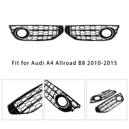 2010-2015 Audi A4 Allroad B8 Chrome Front Bumper Honeycomb Fog Grille Cover