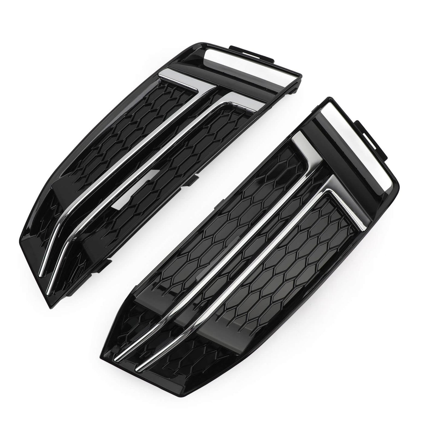 2016-2018 Audi S4/A4 B9 S-Line 8W0807681F 8W0807682F Pair Front Fog Light Cover Bumper Grill Generic