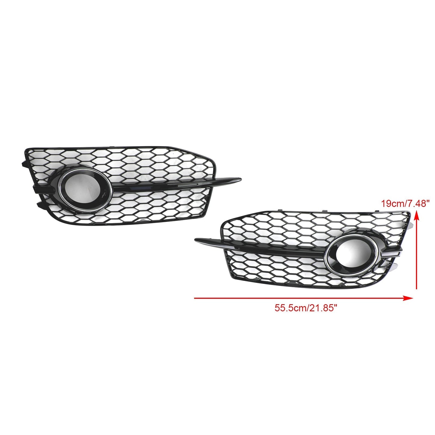 Audi 2012-2014 Q3 S-Line 8U0807682DSP9 2PCS Bumper Fog Light Grill Grille