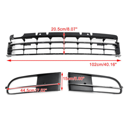 2012-2016 Volkswagen Beetle 5C Front Bumper Lower Grille + Fog Light Grill Generic