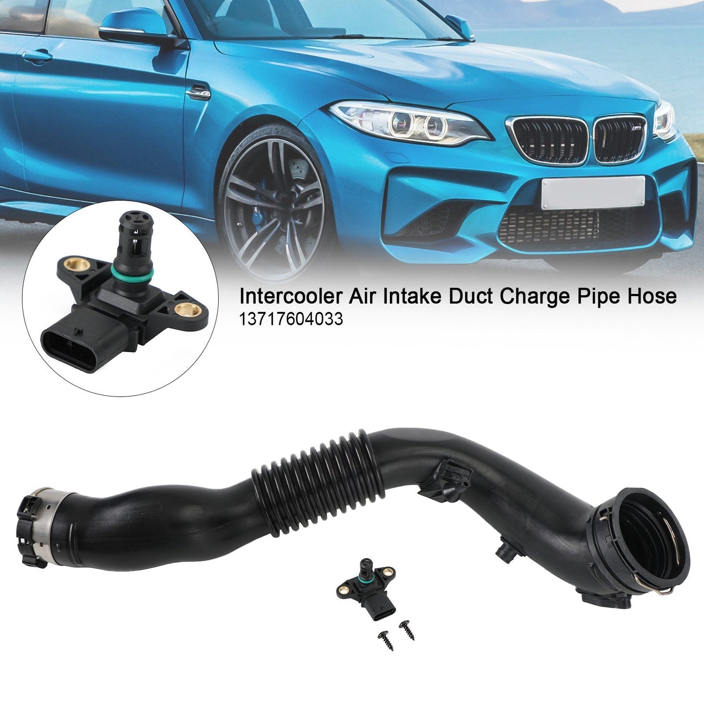 Tuyau de charge de conduit d'admission d'air d'échangeur intermédiaire BMW 435i GC 2015-2016 13717604033 7604033