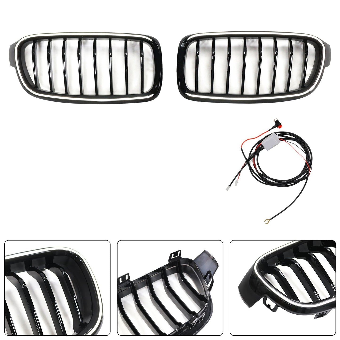 2012-2019 BMW 3 Series F30 F31 F35 Gloss Black 51137263481 Front Kidney Grille Grill