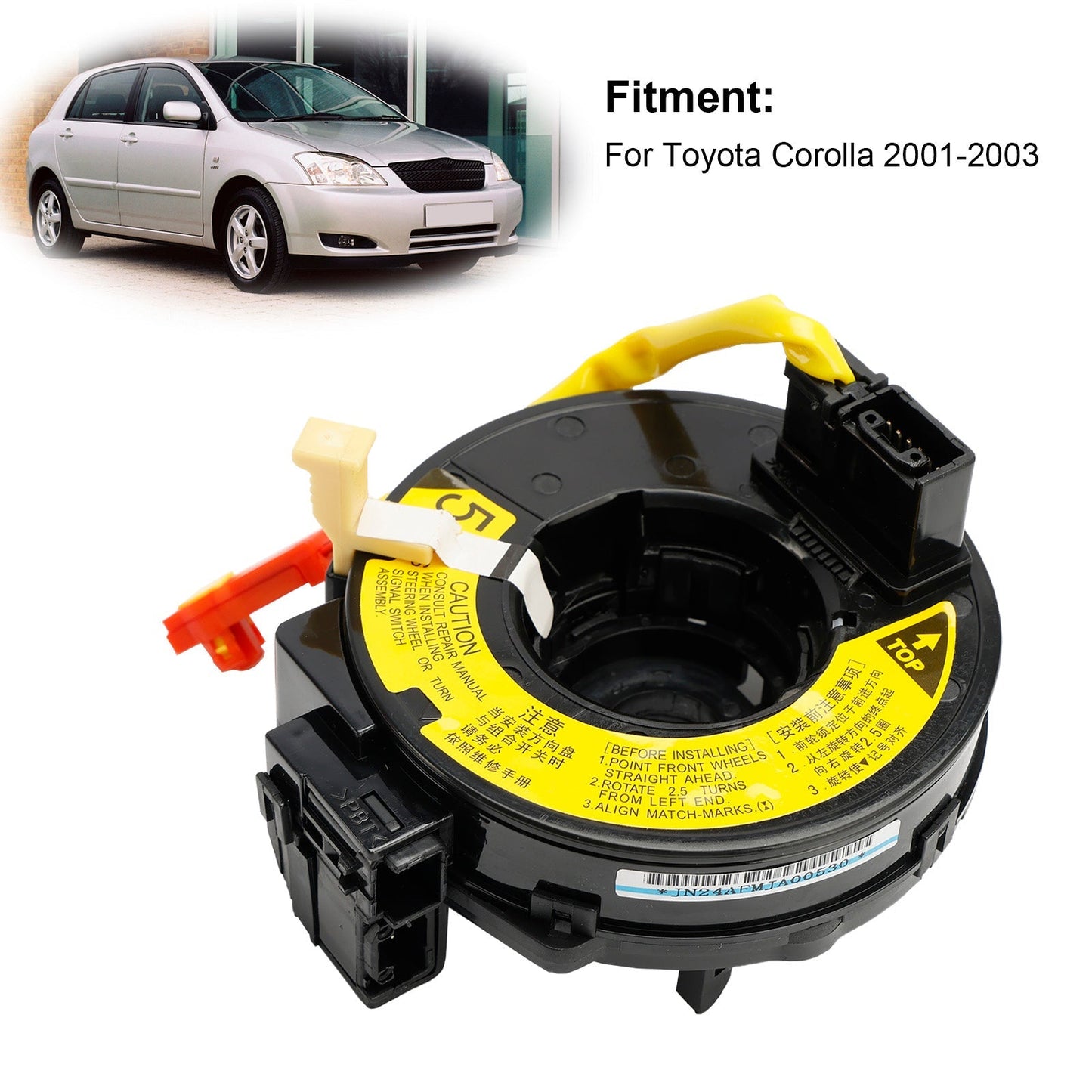 Ressort d'horloge de câble spiralé d'airbag pour Toyota Corolla 8430602180 2001-2003