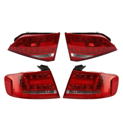 2009-2012 Audi A4 S4 Sedan 8K5945093K Outer Inner Trunk LED Tail Light Lamp