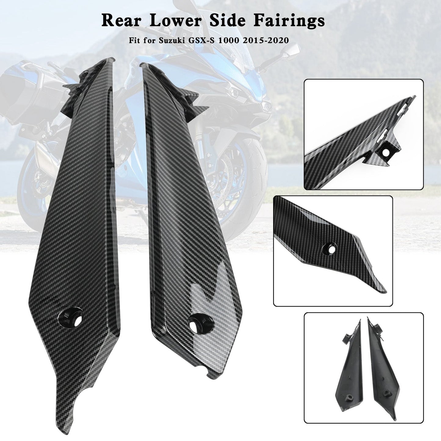Carénages latéraux inférieurs arrière pour Suzuki GSX-S 1000 2015-2020