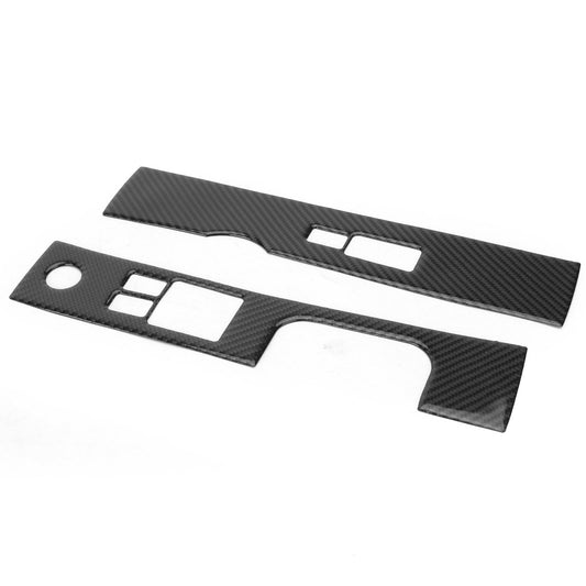 Garniture de panneau de commutateur de lève-vitre intérieur en fibre de carbone pour Nissan 350Z 2006-2009