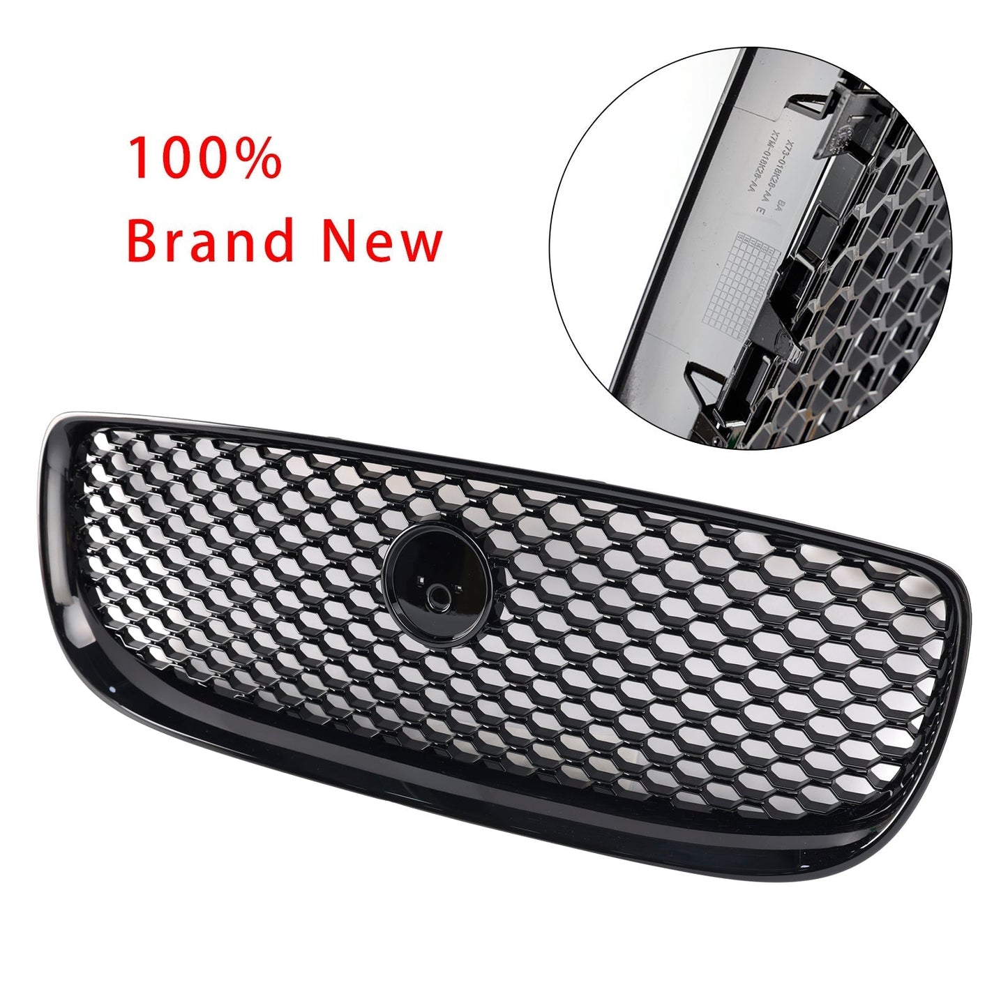 2015-2018 Jaguar XE Gloss Black Honeycomb Front Bumper Grille Grill